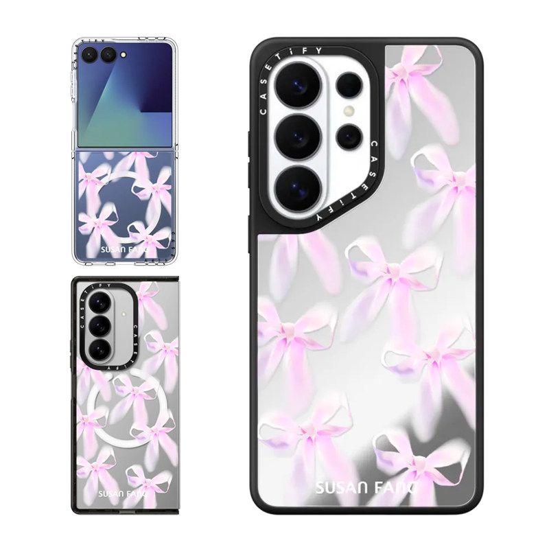 现货CASETiFY联名SUSAN FANG幻彩之梦适用三星S25/S26 Ultra手机壳Z Flip 7/Z Fold 6/5梦幻蝴蝶结保护套S24+