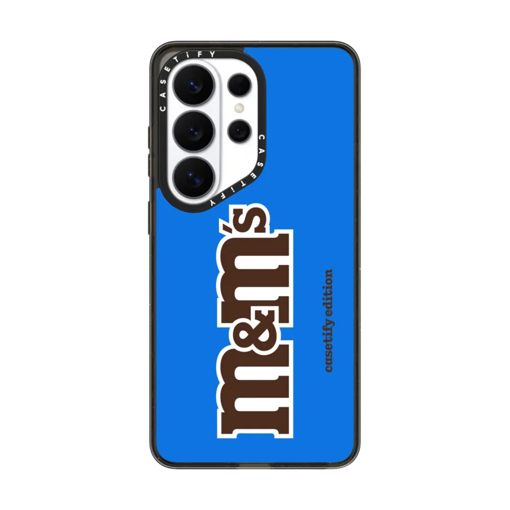 现货CASETiFY联名M&M'S糖果系M豆经典标志蓝色适用三星S25/S26 Ultra手机壳Z Flip 6/Z Fold 5趣味限量保护套