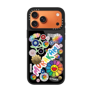 14时尚 现货CASETiFY联名村上隆太阳花贴纸满印适用苹果iPhone17 max磁吸手机壳16 潮流13限量保护套12 pro