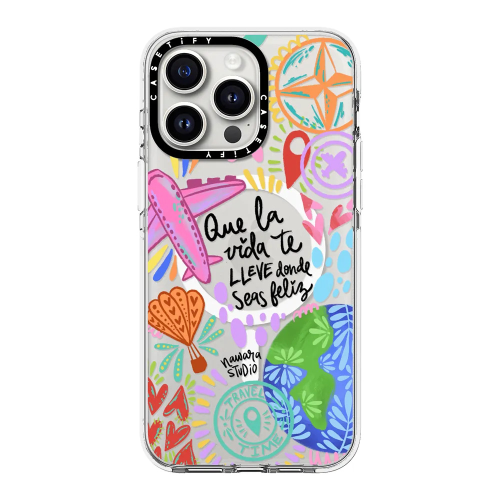 现货CASETiFY Ser feliz适用苹果iPhone15 Pro Max手机壳14/13委内瑞拉艺术家Nawara Studio时尚潮牌保护套12