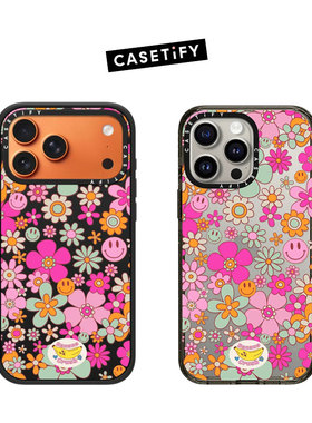 现货CASETiFY正品时髦笑脸印花适用苹果iPhone17 Pro Max磁吸手机壳16/15/14时尚潮牌13小众ins风12保护套air