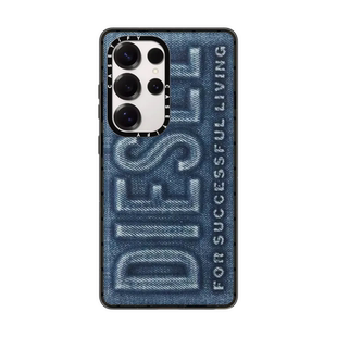现货CASETiFY联名DIESEL蓝色丹宁牛仔压纹适用三星S24/S25 Ultra手机壳Z Flip 7/Z Fold 6美式复古街头保护套