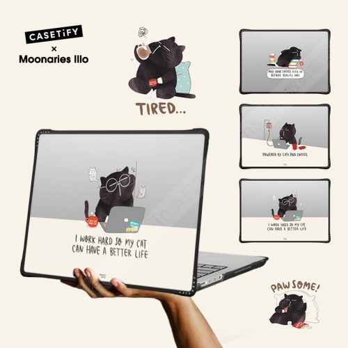 CASETiFY慵懒黑猫笔记本保护壳
