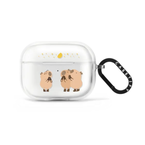 CASETiFY卡皮巴拉适用苹果Airpods pro2代无线蓝牙耳机保护套Airpods 3/4代创意小众卡通可爱时尚防丢软壳子