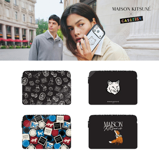 CASETiFY联名Maison Kitsuné时尚狐狸适用于苹果iPad/MacBook Pro 13/16寸笔记本电脑包海绵内胆包袋保护套