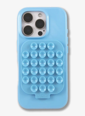 Sonix新款可拆卸吸盘式贴贴壳适用苹果iPhone16 pro max手机壳磁吸magsafe个性创意潮牌浅蓝色全包防摔保护套