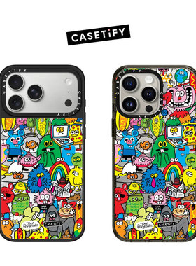 现货CASETiFY有趣的伙伴适用苹果iPhone17 Pro Max手机壳16/15/14磁吸卡通小众艺术家Jon Burgerman保护套13
