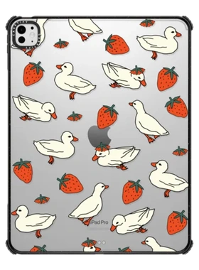 CASETiFY鸭子和草莓适用苹果iPad Pro11/13/12.9寸平板电脑保护套翻盖Air第3/4/5/6代10.9寸mini/M2/M4防摔壳