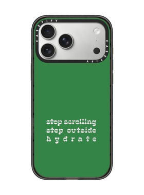 现货CASETiFY推门见天地适用于苹果iPhone17 pro max手机壳16/15/14/Air森林绿色13励志语录时尚防摔保护套12