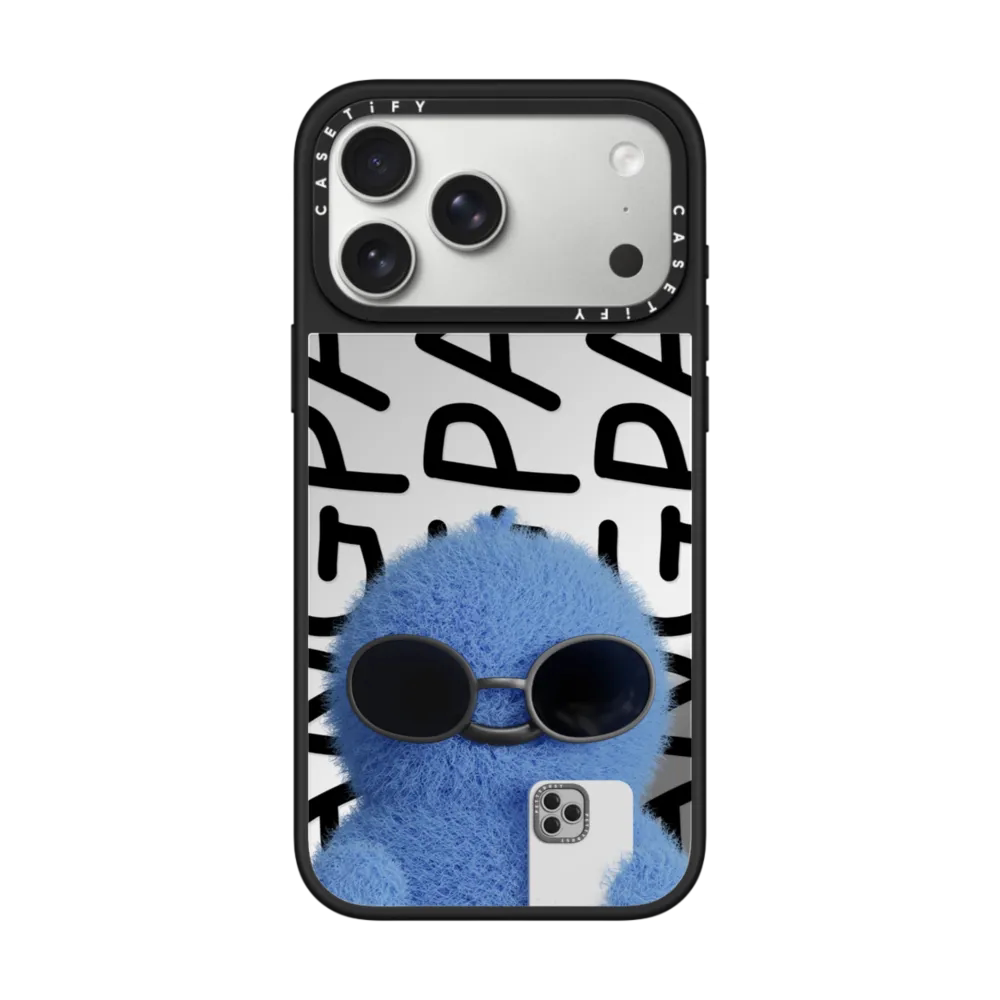 现货CASETiFY戴墨镜的PANG适用苹果iPhone17 Pro Max磁吸手机壳16/15/14/13蓝色萌系毛绒小恐龙防摔保护套12