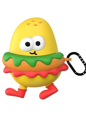 现货CASETiFY艺术家联名Jon Burgerman爱心汉堡珍藏版适用苹果AirPods pro 2代无线蓝牙耳机保护套立体硅胶壳