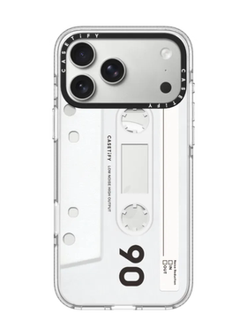 现货CASETiFY白色磁带适用于苹果iPhone17 pro max磁吸手机壳16/15/14小众高级感13时尚潮牌简约防摔保护套12