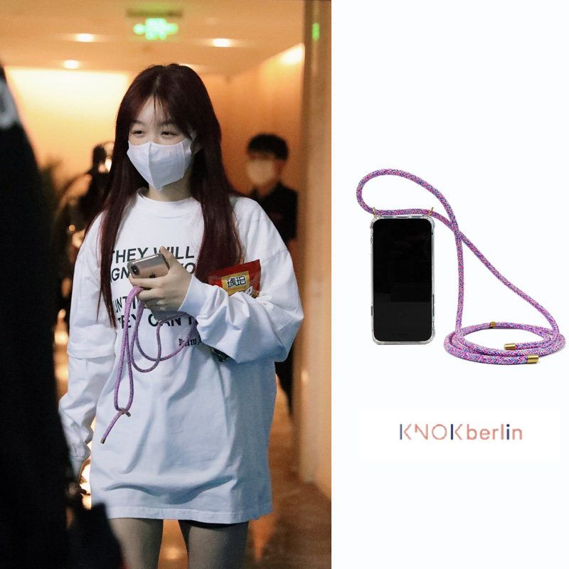 knok徐梦洁同款适用苹果iPhone16 pro max可背带挂绳手机壳15/14斜挎式13挂脖颈透明防丢保护套全包防摔耐用