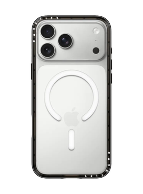 现货CASETiFY强韧纤巧轻盈透明黑色框适用苹果iPhone17 pro max手机壳16/15时尚潮牌小众简约轻薄款保护套air