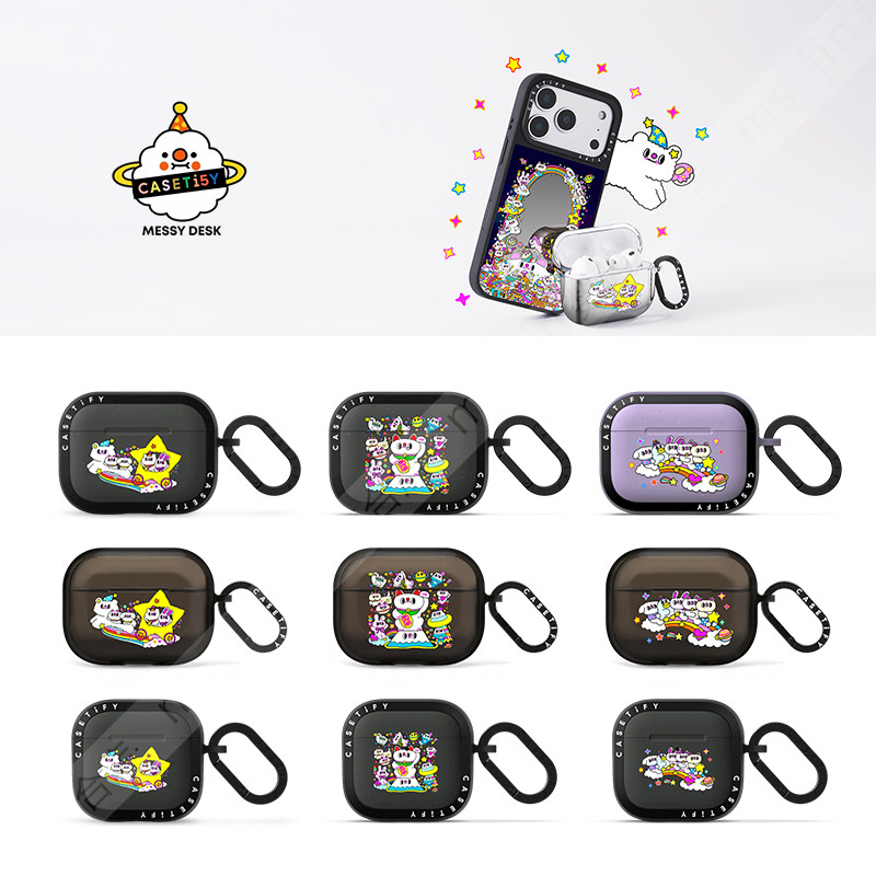 CASETiFY艺术家联名Messy Desk适用苹果Airpods pro 1/2/3代无线蓝牙耳机保护套Airpods 3/4代趣味卡通防摔壳