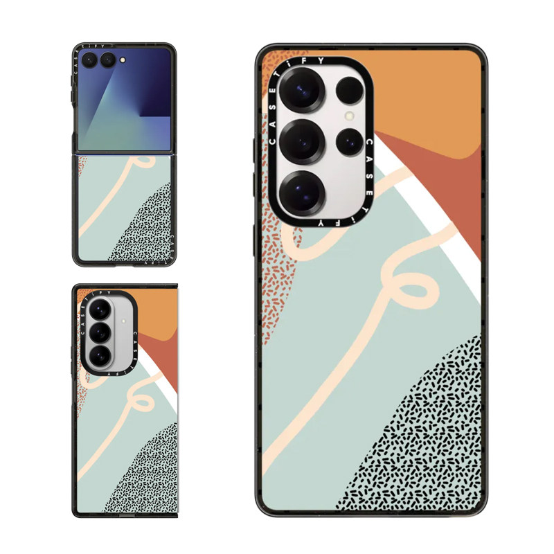 现货CASETiFY形状与线条适用三星S24/S25 Ultra手机壳Z Flip7/Z Fold 6/5创意潮牌小众轻奢全包防摔保护套s23
