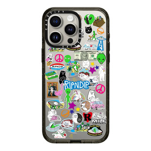 现货RIPNDIP中指猫联名CASETiFY贴纸满印适用苹果iPhone16pro max磁吸手机壳15/14/13个性潮牌叛逆限量保护套