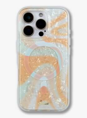 Sonix新款橘色珍珠贝母适用苹果iPhone16 pro max手机壳磁吸magsafe美国时尚潮牌小众高级感全包防摔保护套子