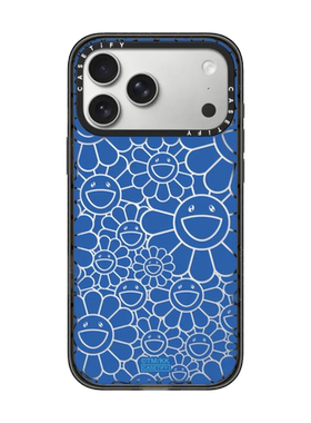 现货CASETiFY联名村上隆多花蓝色定制可写字适用苹果iPhone17 pro max磁吸手机壳16/15/14限量13潮流保护套12