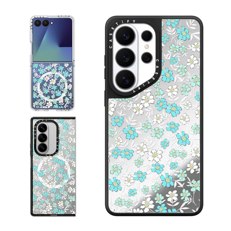 现货CASETiFY春日礼遇青雾漫花适用三星S25/S26 Ultra手机壳Z Flip7/Z Fold 6/5时尚清新花卉春天保护套s24+