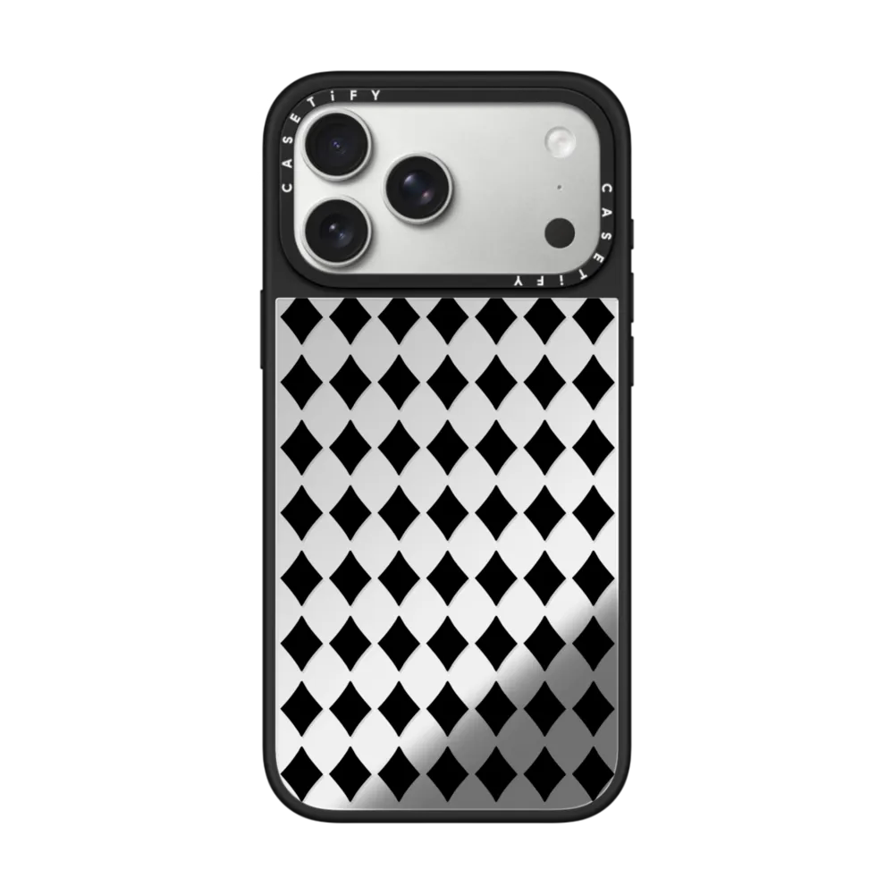 现货CASETiFY黑色菱形方格适用苹果iPhone17 Pro Max磁吸手机壳16/15/14创意潮流13小众高级感防摔保护套air