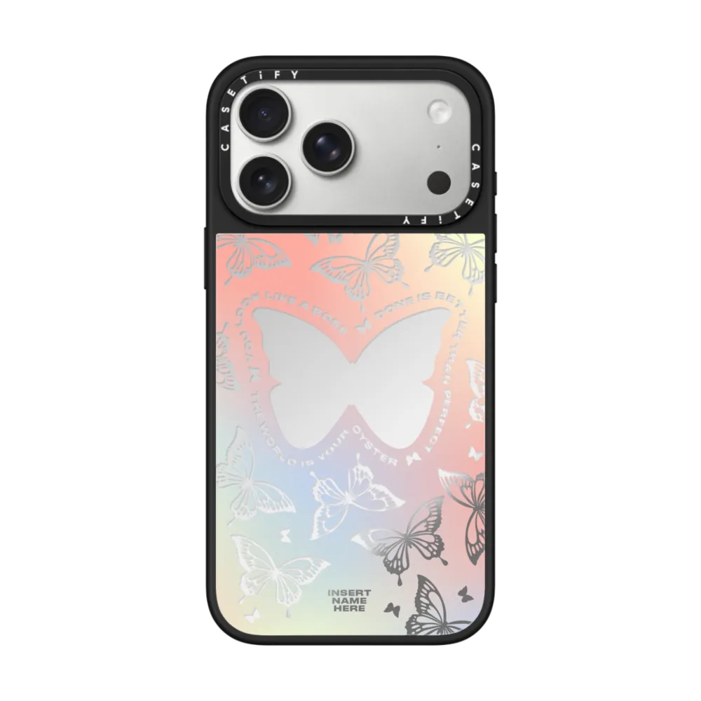 现货CASETiFY予我蝴蝶适用苹果iPhone17 Pro Max磁吸手机壳16/15/14镜面13小众高级感明星同款炫彩保护套air