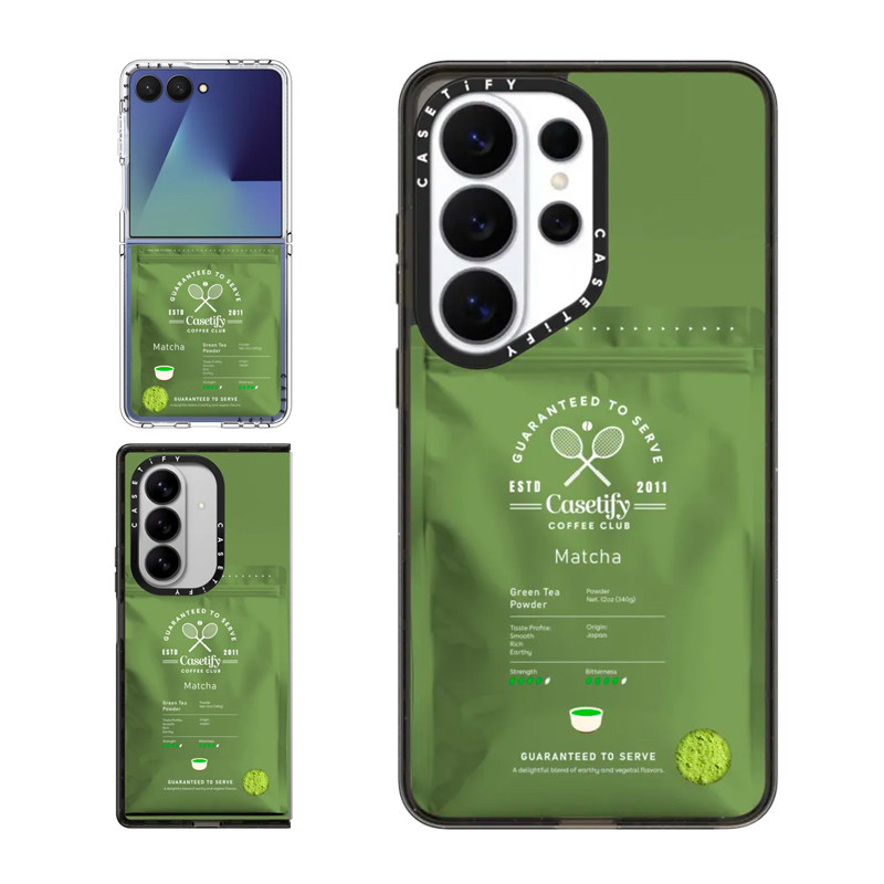 现货CASETiFY网球俱乐部绿茶粉袋适用三星S25/S26 Ultra手机壳Z Flip7/Z Fold 6/5时尚潮牌小众高端保护套s24