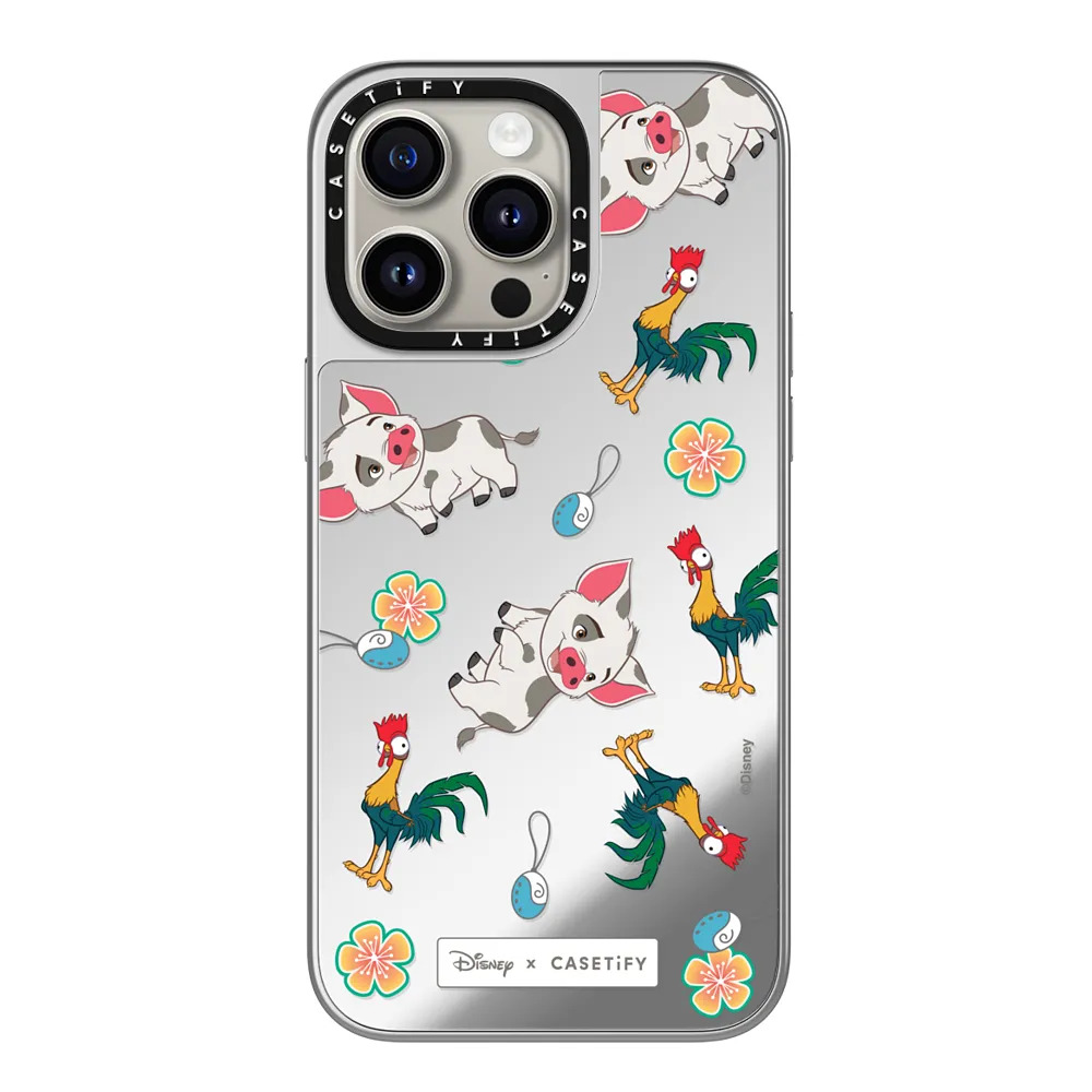 迪士尼公主联名CASETiFY Hei Hei & Pua适用苹果iPhone15 pro max手机壳14/13/12磁吸镜面创意卡通可爱保护套