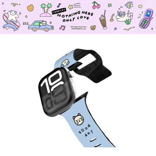 治愈童趣蓝色手表腕带
