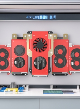 达锂锂电池保护板智能板铁锂16串48V定制钥匙开关控放电MOS保护板