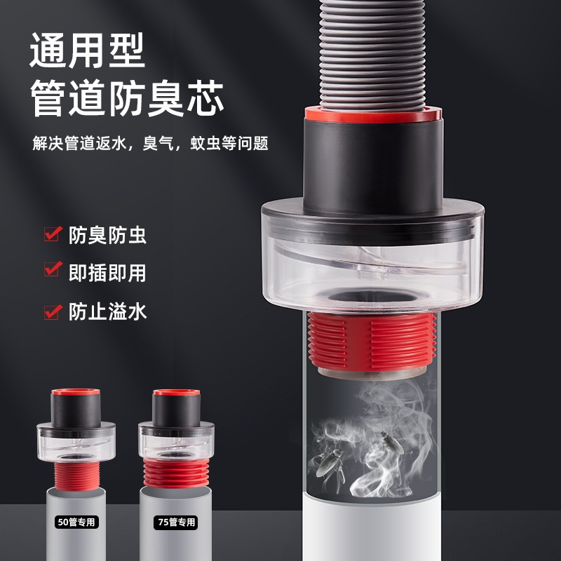 下水管道防臭密封圈硅胶塞厨房洗手盆洗衣机排水管堵口通用适配