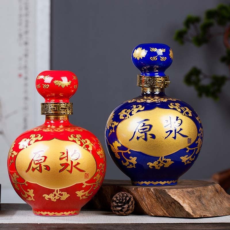 景德镇陶瓷酒坛子3/5斤家用仿古存酒酒壶空瓶高档密封泡酒缸酒罐,包装,陶瓷瓶,淘宝优惠券,粉丝福利购,淘宝优惠卷