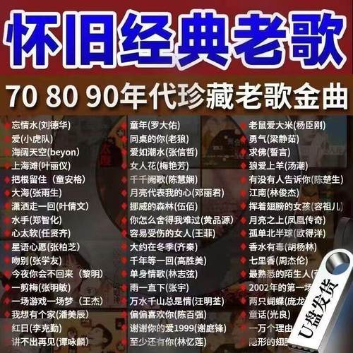 【歌词】2025经典无损老歌曲车载u盘音乐8090后原唱原版国语粤语