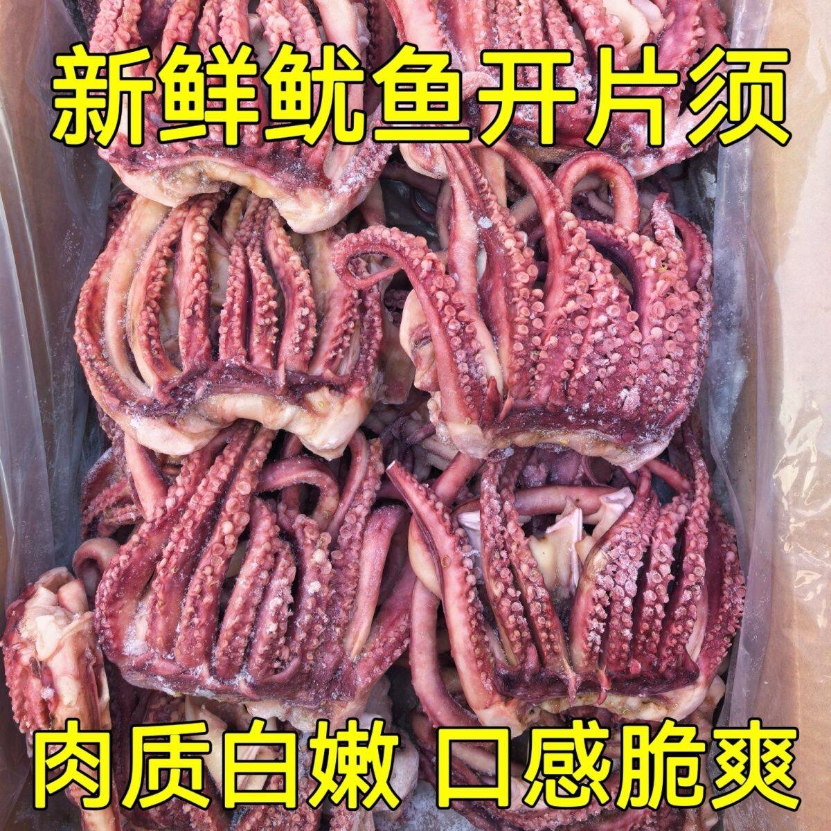 鱿鱼须开片须冷冻鱿鱼爪新鲜二本足大鱿鱼开片头海鲜铁板烧烤食材