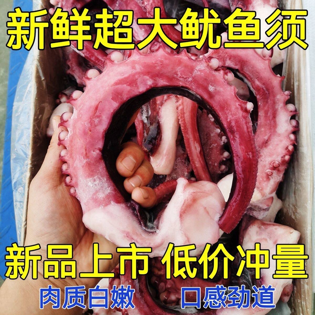 新鲜大鱿鱼须脆口大章鱼足商用章鱼须烧烤刺身海鲜章鱼小丸子食材
