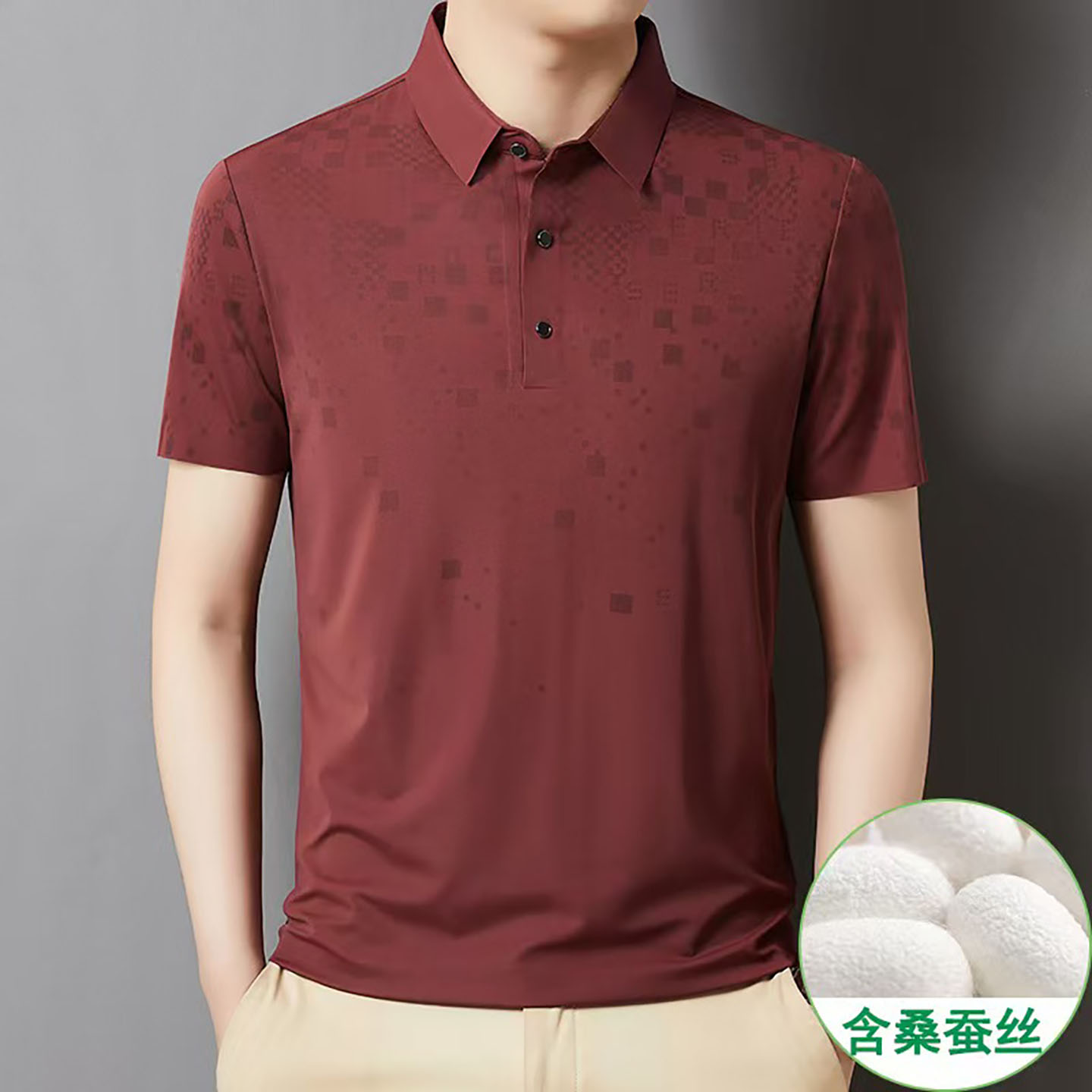 夏季男士高端商务短袖POLO衫图片