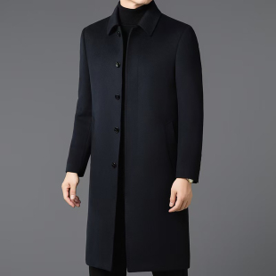 70羊毛+30羊绒大衣衣服男款26新款外套衣服男中年爸爸显年轻外套