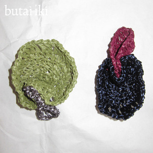 iki butai 环保拉菲草手工胸花胸针