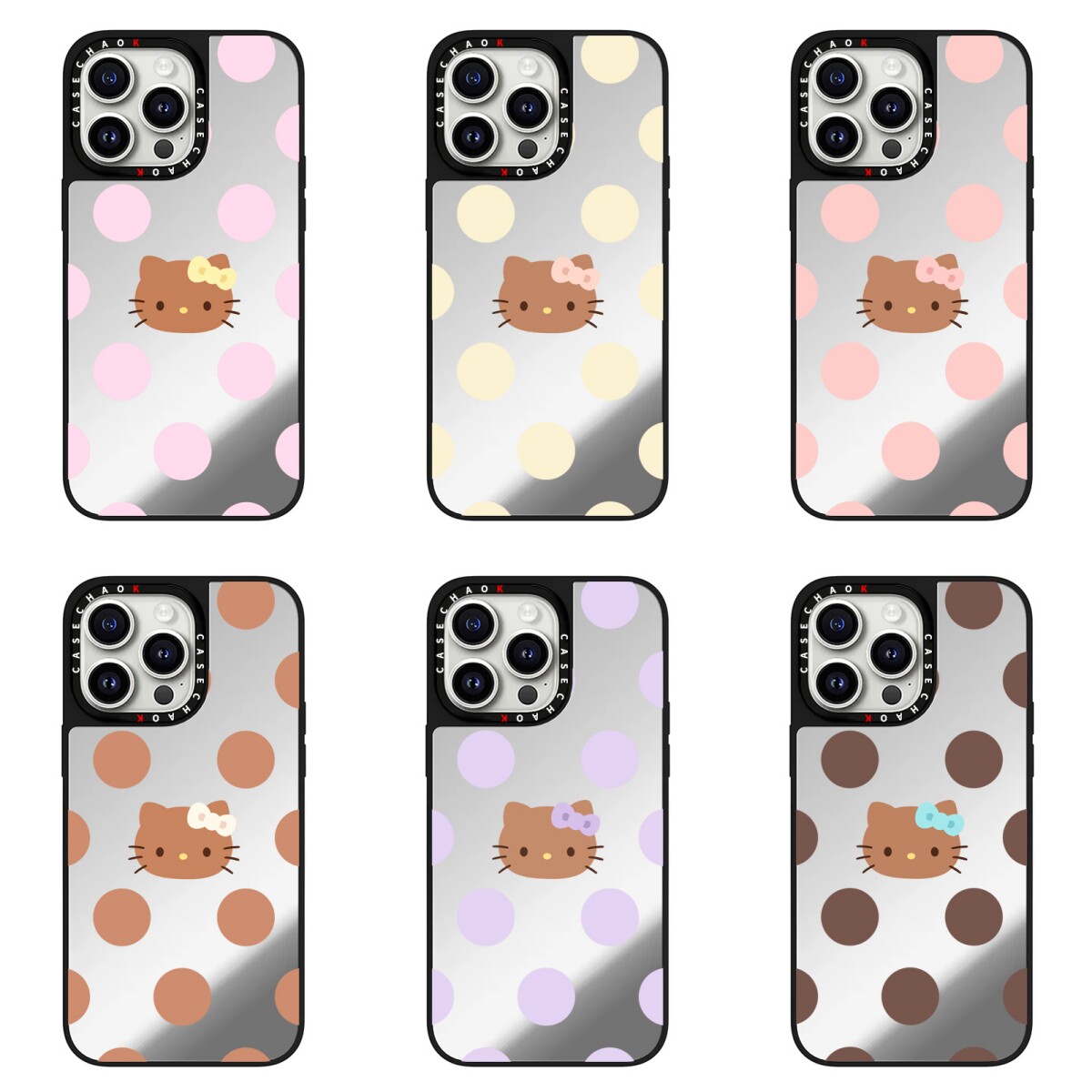CASECHAOK2夏日气泡水波点HELLOKITTY潮牌手机壳适用17ProMax苹果iPhone16Pro黑皮15凯蒂14防摔保护套13KT猫