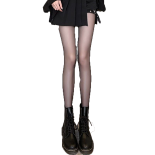 黑色丝袜女薄款防勾丝光腿神器美肤防晒性感菠萝不掉档连裤黑丝