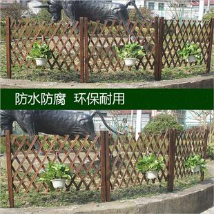 新款 加厚加宽防腐木栅栏实木伸缩篱笆围栏网格花架爬藤架室内室外