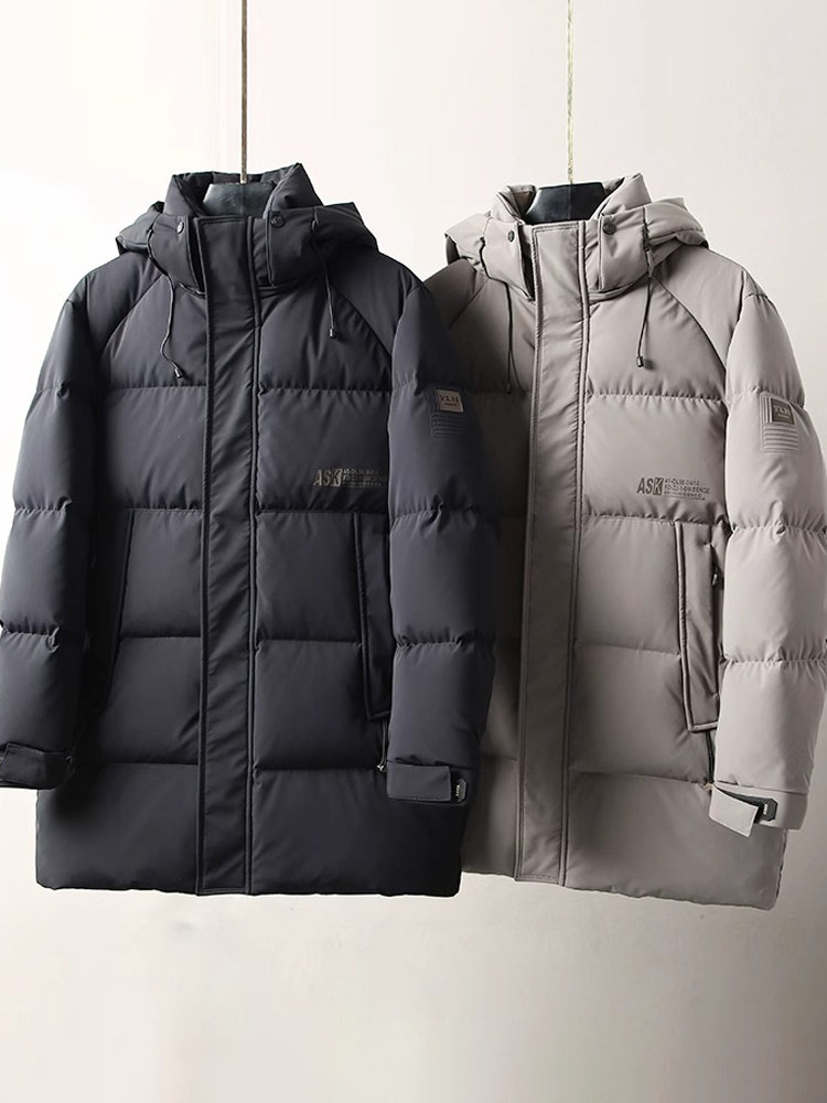 ZIQQO~守护整个冬季！冬季加厚保暖中长款羽绒服男士经典连帽外套