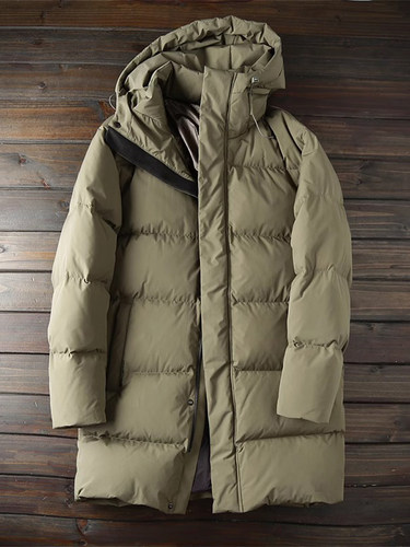 ZIQQO~ 大朵白鸭绒！高蓬800+！加厚中长款羽绒服男士冬季防寒服