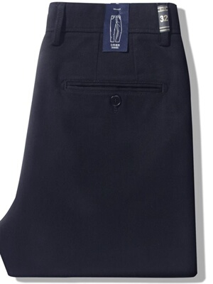 ZIQQO~上身简约大气！男士秋冬厚款休闲裤高端精梳棉直筒抗皱长裤