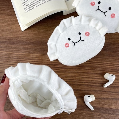 水饺Dumplings可爱ins风饺子零钱包毛绒包包挂件耳机收纳包钥匙扣