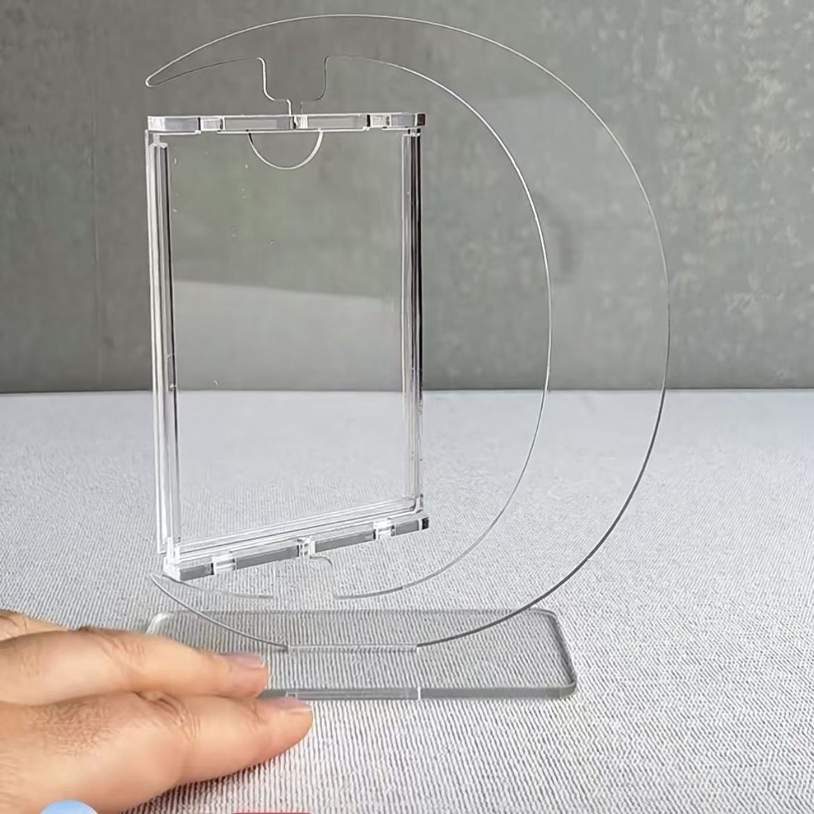 咕卡套旋转立牌相框3寸谷美插卡立牌透明亚克力礼物