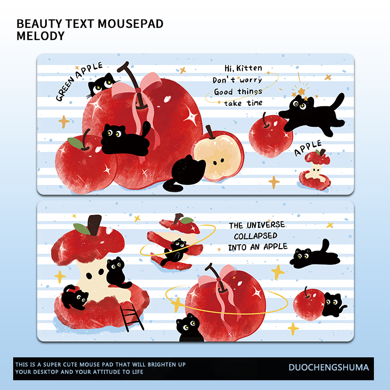 苹果小猫超大加厚办公键盘垫