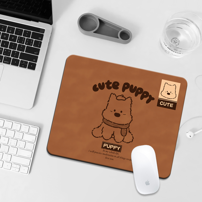 可爱小狗小号鼠标垫加厚锁边