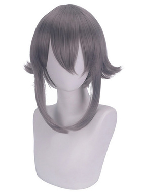 假发 cosplay假发 明日方舟 红 动漫假发cos 灰色反翘短假发