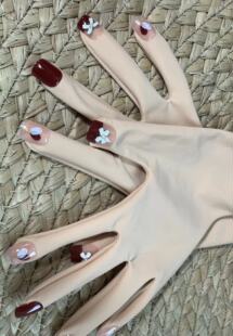 kigurumi带水钻美甲片Cosplay二次元变装长手套